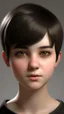 Placeholder: teen very short hair pretty realistic