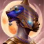 Placeholder: sango fantasy, fantasy magic, intricate, sharp focus, illustration, highly detailed, digital painting, concept art, matte, artgerm and paul lewin and kehinde wiley, masterpiece Asian black panther Egyptian pyramid silver space lady space blood moon galaxy