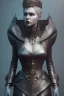 Placeholder: Kim Basingerr as evil queen in black leather, leather, busty, cleavage, angry, stern look. character design by cory loftis, fenghua zhong, ryohei hase, ismail inceoglu and ruan jia. unreal engine 5, artistic lighting, highly detailed, photorealistic, fantasy.