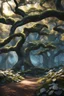 Placeholder: oaks made of silver. fantasy art, Cinematic lighting, Volumetric lighting, Epic composition,