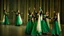 Placeholder: very beautiful azeri ladys in pretty folk blue costum dancing grace fully.