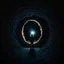 Placeholder: a person looks through a keyhole in the middle of pitch darkness