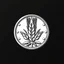 Placeholder: engraved logo of a coin with a wheat sheaf on it, line art