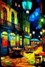 Placeholder: colorful nightcafe in paris, van gogh style