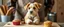 Placeholder: carpenter dog made of muffins