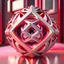 Placeholder: Optical Illusion, recycle symbol, pink orange red silver, geometric Pattern render, HD, 3D , Unreal engine, solids, intricated details, vibrant colors, Unreal Engine, octane render, 8K