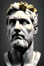 Placeholder: Ultra Realistic image, Roman sculpture bust, clean white marble material, Lionel Messi, gold Laurel crown, renaissance ornaments, one gold star, gradient background, cinematic lighting, god light, 4k resolution, smooth details, ornate details, soft lighting, unreal engine 5, art station, substance 3d.