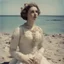 Placeholder: Sunny day, autochrome, empress sissi on the beach
