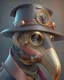Placeholder: Best quality, masterpiece, ultra high definition,Futuristic, Plague doctor mask, Comic style