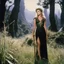 Placeholder: [Jason and the Argonauts (1963)] youthful Madonna as a witch, resplendent in her ethereal form, standing amidst a lush meadow. As she graces the Earth with her presence, the grass beneath her bare feet shivers with mystical energy.From the smallest blades of grass to the towering trees, each living entity joins in a symphony of praise for the Earth. The flowers burst forth in vibrant colors, their petals unfurling like delicate brushstrokes upon nature's canvas. Inspired by the words of the tran