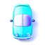 Placeholder: cartoon car, top view, white background, detailed
