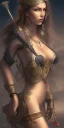 Placeholder: lady warrior with big bobs no top in desert