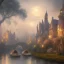 Placeholder: A magical gothic little town of witches with a castle and canals Nick Harris style, 8k resolution, intricate, digital art, detailed matte, volumetric lighting, George Grie, Anne Dittman, Anne Stokes, Lisa Parker, Selina French, Alphonse Mucha