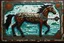 Placeholder: fluorescent relic mosaic horse senator aiming arrow heritage authentic