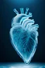 Placeholder: Ice human heart, glass background