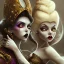 Placeholder: extrem tim burton style of the evil stepsisters, sharp focus