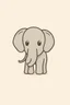 Placeholder: a simple of a cute elephant, in a drawing style