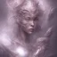 Placeholder: sango fantasy, fantasy magic, intricate, sharp focus, illustration, highly detailed, digital painting, concept art, matte, artgerm and paul lewin and kehinde wiley, masterpiece sexy lips Asian afro lips black African lady body mermaid Dragon head silver pink space lady outer space mermaid pretty skull head