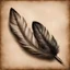 Placeholder: Hyper Realistic Vintage Feather Pen on a vintage old paper