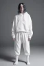 Placeholder: Billie Eilish, underpants, white socks, pale skin, high detail, realistic, 8k, not to be distinguished from a photo