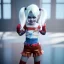 Placeholder: Cute baby character harley quinn, photo realistic, unreal engine, cinematic lighting 8k --v 4