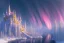 Placeholder:  white pink and gold crystal castle in the sky，waterfall, winter snow flakessnow, northern Lights, full of details, smooth, bright sunshine，soft light pink atmosphere,pink sky, light effect，vaporwave colorful, concept art, smooth, extremely sharp detail, finely tuned detail, ultra high definition, 8 k, unreal engine 5, ultra sharp focus