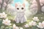 Placeholder: cute anime chibi cat in magnolia forest in sunshine Weight:1 heavenly sunshine beams divine bright soft focus holy in the clouds Weight:0.9