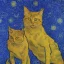 Placeholder: Portrait d'un chat par Van Gogh