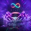 Placeholder: infinity symbol ∞ with vibrant powerful crab jumping out of the water, striking, neon, chiaroscuro, dramatic, captivating, powerful, fantasy, beautiful, octane render, 16k post-production, artstation: award-winning: atmospheric: commanding: fantastical: clarity: ultra quality: striking: brilliance: stunning colors: amazing depth; lens: f/11, 35mm