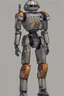 Placeholder: A Star Wars Combat Droid, Wearing Cowboy Clothes.