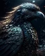 Placeholder: Create a mesmerizing hyperreal goth. Eagle bird decadent goth wings textures l art of goth ornated goth floral lace effected filigree ornated eagle bird close up ornated goth filigree embossed floral. Ornated hyperreal intricate details eagle bird goth bokeh lights sunlight background photoreal concept goth art