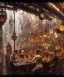 Placeholder: an intricately detailed digital illustration of a steampunk metropolitan city - scape inside of a steampunk double bacon cheeseburger, ultra realistic, concept art, intricate details, eerie, highly detailed, photorealistic, octane render, 8k, unreal engine. art by artgerm and greg rutkowski and charlie bowater and magali villeneuve and alphonse mucha