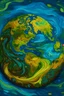 Placeholder: un quadro stile Van Gohg con la terra come elemento principale