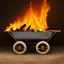 Placeholder: Wheelbarrow on fire