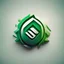 Placeholder: 3D logo, Sberbank, photorealistic, color grunge character, simple background.