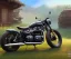 Placeholder: technical design study, oldschool triumph bobber bike, ratrod style, stylized garage interior background, hdr, uhd, 8k, center camera, perspective view, pivot on triumph, by david uhl