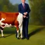 Placeholder: Presidential Portrait of a Cow, Suit and Tie