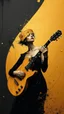 Placeholder: minimalism,Abstract black and gold minimalism geometric surreal beautiful fashion portrait playing the guitar ,splash art explosion,minimalist surreal surrounding background,surreal lonely depth,deep soul spirit,fantasy surreal geometry,flat,utopia,album art,cover art,album cover,cinematic,8k,epic movie still,sharp focus,by Gustav Klimt,pascal blanche,rutkowski,repin,artstation hyperrealism painting concept art of detailed character,design matte painting,leaf, Busch painting style