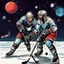 Placeholder: Playing hockey in outer space