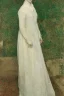 Placeholder: Full body portrait, painting, medium shot lady Gwen John