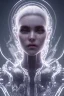 Placeholder: cyberpunk, head, women, portrai, face cry, eye tears, tron, cyborg, robot, cyborg, white hair, seven , perfekt, real, dream, hr giger