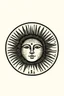 Placeholder: sun of may front face portrait logo, stamp, minimal.