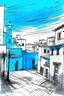 Placeholder: draw blue omani old city