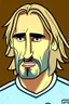 Placeholder: Gabriel Batistuta Argentine football player cartoon 2d