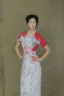 Placeholder: Full body portrait, painting, medium shot lady danqing