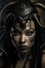 Placeholder: A beautiful black mystical scorpion goddess with beautiful piercing eyes