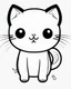 Placeholder: create a 2d black outline, "full body kawaii anime cat with cute kawaii background", coloring page, low details design, black contour, coloring page design, coloring page for adults,kawaii cute background, black contour and white space beetween contour, same contour,sketch style, style, minimalist, simple