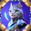 Placeholder: This avatar could have features such as fur, whiskers, and a tail, and might be able to move and express itself through various animations. You might also imagine the avatar with different colors or patterns on its fur, such as blue.