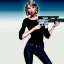 Placeholder: Taylor Swift holding an AR-15