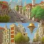 Placeholder: Skyline,Metropolis on sea,Beaux Arts architecture,Vignola classicism+palladio+ colourful town+liveable street+detailed facades+tiles rooftops+green city,uphill road,trees on walkway,elegant avenue, biopunk+alphonse mucha, greg rutkowski,matte painting, cryengine, hyper detailed, felix kelly, fantasy art, seb mckinnon"